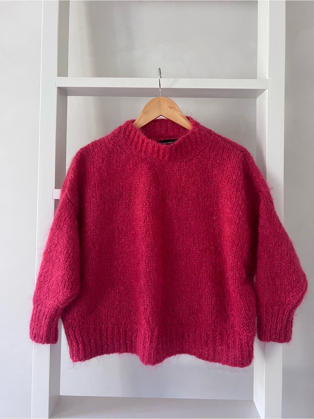 Isabel Marant Vibrant Pink Fuzzy Crewneck Sweater
